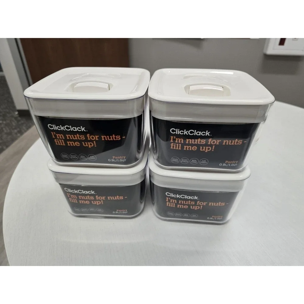 ClickClack Pantry Food Storage Container Airtight BPA Free Stackable 0.9L‎ 1QT